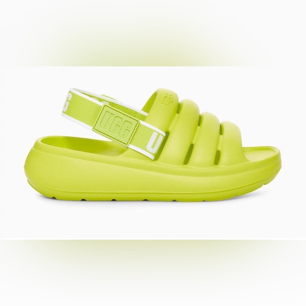 UGG Kids Sport Yeah Slide Sz 1 Neon Lime